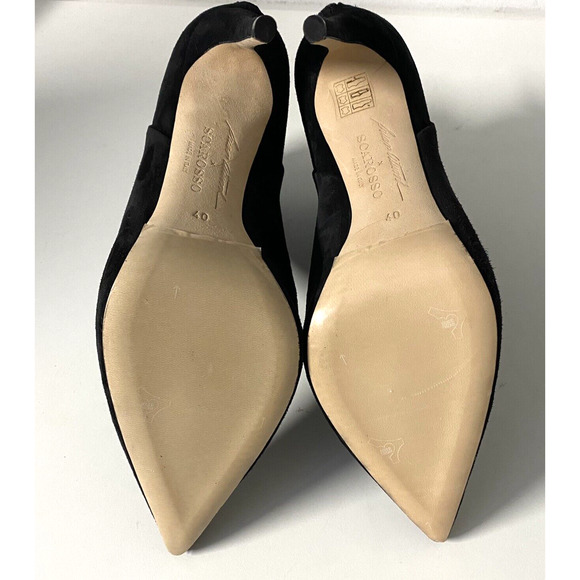 NWOB Scarosso x Brian Atwood Fabi Suede Ankle Boot Point Toe Slim Heel Z… - Picture 7 of 8